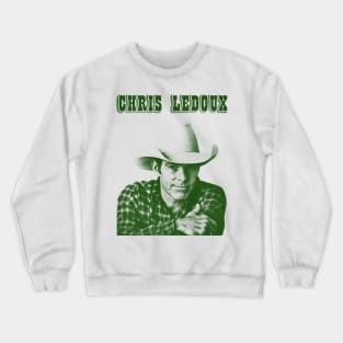 Chris LeDoux - // green solid style, Crewneck Sweatshirt